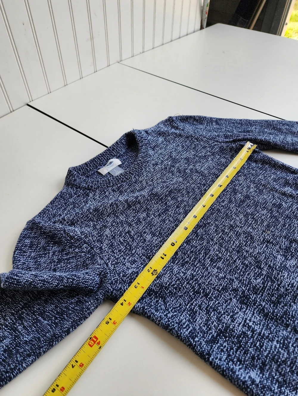 Old Navy Boys 100% Cotton Long Sleeve Knitted Light Sweater Blue Size S (6-7)